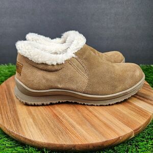Minnetonka Womens 6 M Slip-On Moccasins Faux Fur Slipppers Booties Shoes 69043